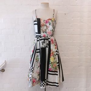 To Catch a Thief 50s-style sun dress with adjustable straps and full petticoat. Original price tags still on!