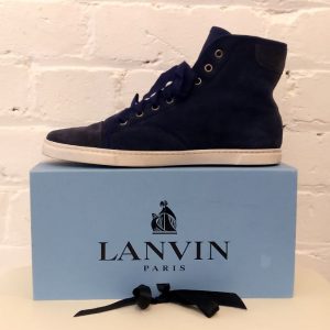 Suede hi-top sneakers.