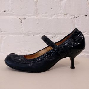 Mary Janes with kitten heel.