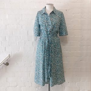 Floral shirt dress with Liberty-style print.
