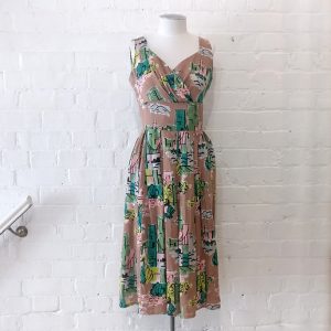 Vintage-style sun dress.