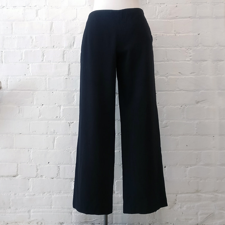 Hussein Chalayan black trousers, size 44, $180 NZD