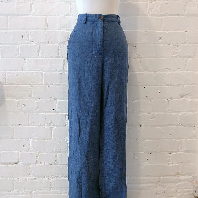 "Wide Blue Yonder "high waisted trouser.