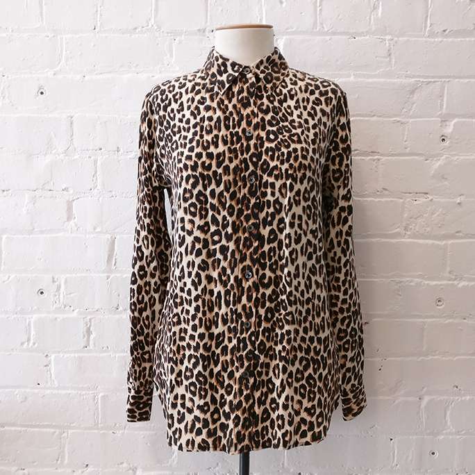 Leopard print shirt.