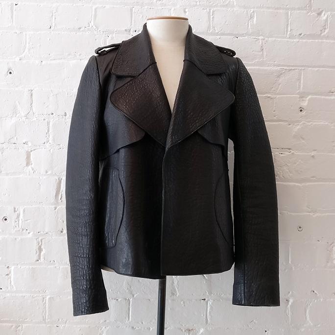 "Crane" leather jacket.