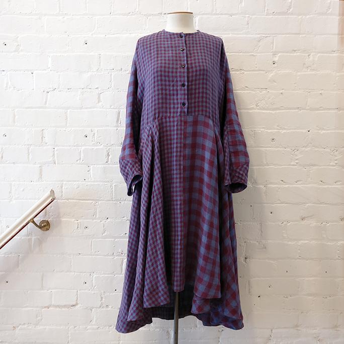 "Workable" linen drop-waist flared shirt dress. Original price tags still on!