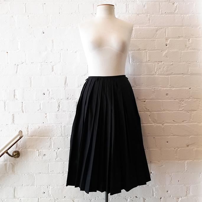 Full pleated skirt.