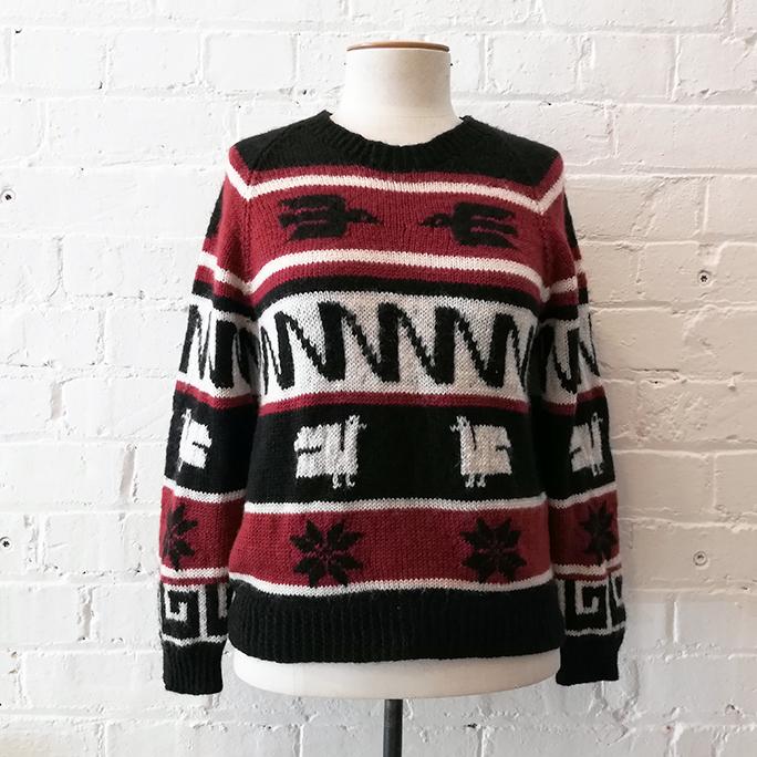 Graphic wool knit.