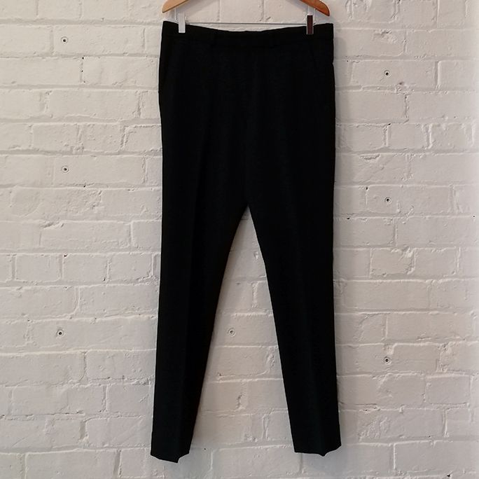 "The Knife" flat front wool trouser.