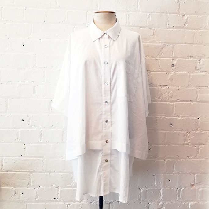 Oversize shirt with layered front.