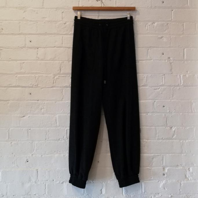 Wool mix grey marle joggers with side patch pockets.