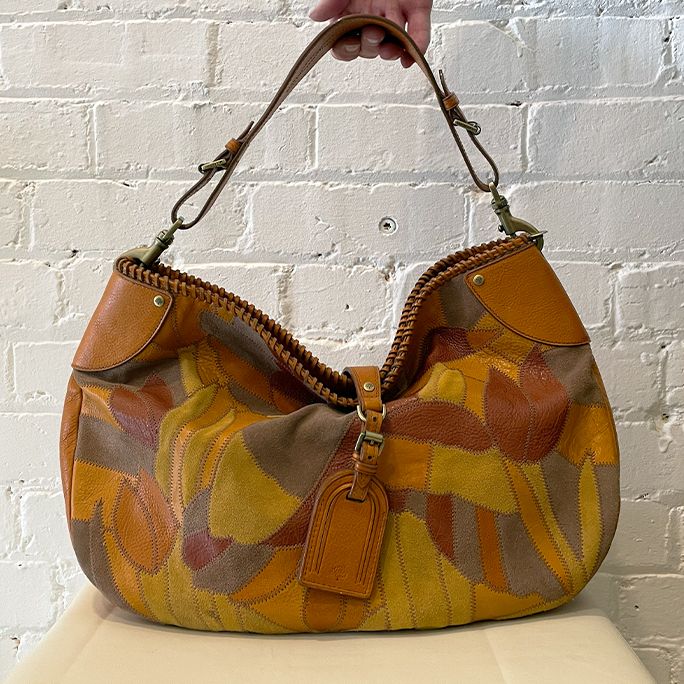 Patchwork leather bag.