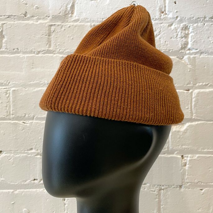 Knit beanie.