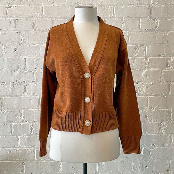 Crop cotton cardigan.