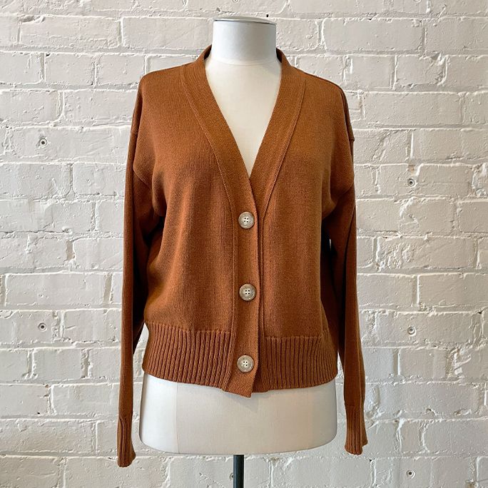 Crop cotton cardigan.