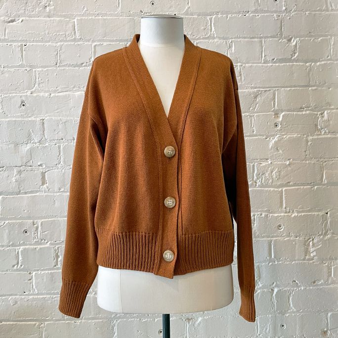 Crop cotton cardigan.