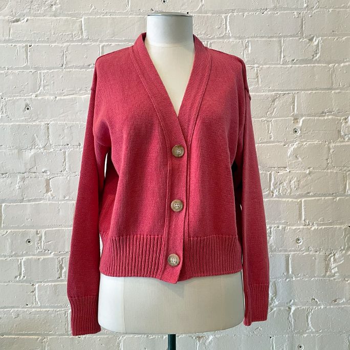 Crop cotton cardigan.